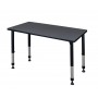 Regency MT4224GYAPBK Kee 42" x 24" Height Adjustable Classroom Table in Grey