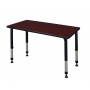 Regency MT4224MHAPBK Kee 42" x 24" Height Adjustable Classroom Table in Mahogany