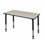 Regency MT4224PLAPBK Kee 42" x 24" Height Adjustable Classroom Table in Maple