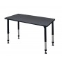 Regency MT4230GYAPBK Kee 42" x 30" Height Adjustable Classroom Table in Grey