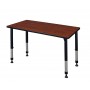 Regency MT4824CHAPBK Kee 48" x 24" Height Adjustable Classroom Table in Cherry