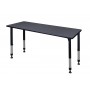 Regency MT6624GYAPBK Kee 66" x 24" Height Adjustable Classroom Table in Grey