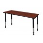Regency MT7224CHAPBK Kee 72" x 24" Height Adjustable Classroom Table in Cherry