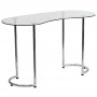 Flash Furniture NAN-YLCD1235-GG Desk with Tempeglass in Clear