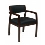Office Star Napa Mahogany Guest Chair with Upholstered Back 1-pack NAP95MAH-EC3