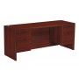Office Star NAPMAH-TYP3 66" Napa Double Pedestal Desk in Mahogany