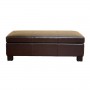 Wholesale Interiors Bonded Leather Ottoman Brown OT12850