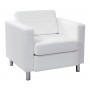 Officestar PAC51-R101 Pacific Armchair in Snow