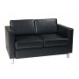 Ave Six PAC52-V34 Pacific Easy Care Espresso Faux Leather LoveSeat with Box Spring Seat