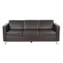 Ave Six PAC53-V34 Pacific Easy Care Espresso Faux Leather Sofa Couch with Box Spring Seat