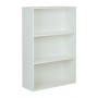 Office Star PRD3248-WH Prado 48" 3-Shelf Bookcase with 3/4" Shelves and 2 Adjustable Shelves in White