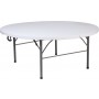Flash Furniture RB-183RFH-GG 71" Round Bi-Fold Granite Plastic Folding Table in White