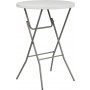 Flash Furniture 32'' Round Granite White Plastic Bar Height Folding Table RB-32RB-BAR-GW-GG