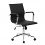 Techni Mobili RTA-4602-BK Modern Executive Chrome Chair in Black