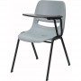 Flash Furniture Gray Ergonomic Shell Chair with Left Handed Tablet Arm RUT-EO1-GY-LTAB-GG