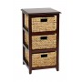 Office Star SBK4513A-ES Seabrook Three-Tier Storage Unit with Natural Baskets