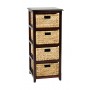 Office Star SBK4514A-ES Seabrook Four-Tier Storage Unit with Natural Baskets