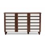 Baxton Studio SC865513-Dirty Oak Gisela 2-tone Shoe Cabinet With 3 Doors
