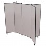 ScreenFlex Tower Display Mobile 6 Panel 36" x 84" x 69" Gray SCXCDS606CG