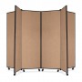 ScreenFlex Tower Display Mobile 6 Panel 36" x 84" x 69" Oatmeal SCXCDS606CO