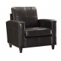 Office Star Furniture Lounge Seating Black Eco Leather Club Chair with Espresso Finish Legs SL2811-EC3