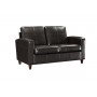 Office Star Furniture Lounge Seating Black Eco Leather Loveseat with Espresso Finish Legs SL2812-EC3