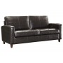 Office Star Furniture Lounge Seating Black Eco Leather Sofa with Espresso Finish Legs SL2813-EC3
