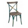 Office Star SMR424WAS-ATQ Somerset X-Back Antique Turquoise Metal Chair