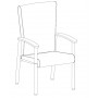 Lazboy SP14AHB Sparta High Back Guest Chair with Arms and Seat Clean-Out