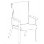 Lazboy SP14AHBWS Sparta High Back Wall Saver Guest Chair with Arms and Seat Clean-Out