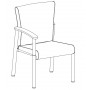 Lazboy SP14L Sparta Left Arm Guest Chair with Seat Clean-Out