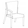Lazboy SP14R Sparta Right Arm Guest Chair with Seat Clean-Out