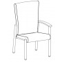 Lazboy SP14RHB Sparta High Back Right Arm Guest Chair with Seat Clean-Out