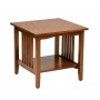 Office Star SRA09-AH Sierra Mission End Table and Solid Wood Legs in Ash