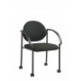 Office Star STC3440-225 Stack Chairs with Casters and Arms