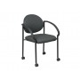 Officestar STC3440-B Stack Chairs with Casters and Arms in Custom B Grade Fabric
