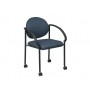 Officestar STC3440-C Stack Chairs with Casters and Arms in Custom C Grade Fabric