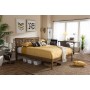 Baxton Studio SW8019-Walnut-M17-Queen Trina Tree Branch Inspired Walnut Wood Queen Size Platform Bed