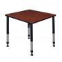 Regency TB3030CHAPBK Kee 30" Square Height Adjustable Classroom Table in Cherry
