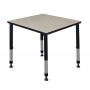 Regency TB3030PLAPBK Kee 30" Square Height Adjustable Classroom Table in Maple
