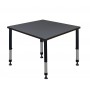 Regency TB4242GYAPBK Kee 42" Square Height Adjustable Classroom Table in Grey