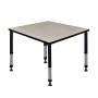 Regency TB4242PLAPBK Kee 42" Square Height Adjustable Classroom Table in Maple