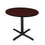 Regency TB42RNDMH Cain 42" Round Breakroom Table in Mahogany