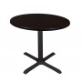 Regency TB42RNDMW Cain 42" Round Breakroom Table in Mocha Walnut