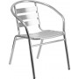 Flash Furniture TLH-017B-GG Aluminum Slat Back Indoor-Outdoor Restaurant Chair