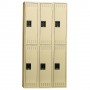 Tennsco Double Tier Locker 3 Wide 36" Width x 18" Depth x 72" Height Sand TNNDTS121836CSD