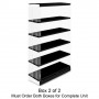 Tennsco 4-Shelf Kit F/Jumbo Storage Cabinet Box 2 of 2 48" x 24" x 78" Black TNNJ24SBK