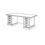 High Point Furniture 60" Double Pedestal Desk TR_3020