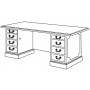 High Point Furniture 72" Double Pedestal Desk TR_3030