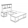 High Point Furniture 72 x 24" Left Lateral File Credenza TR_3033L